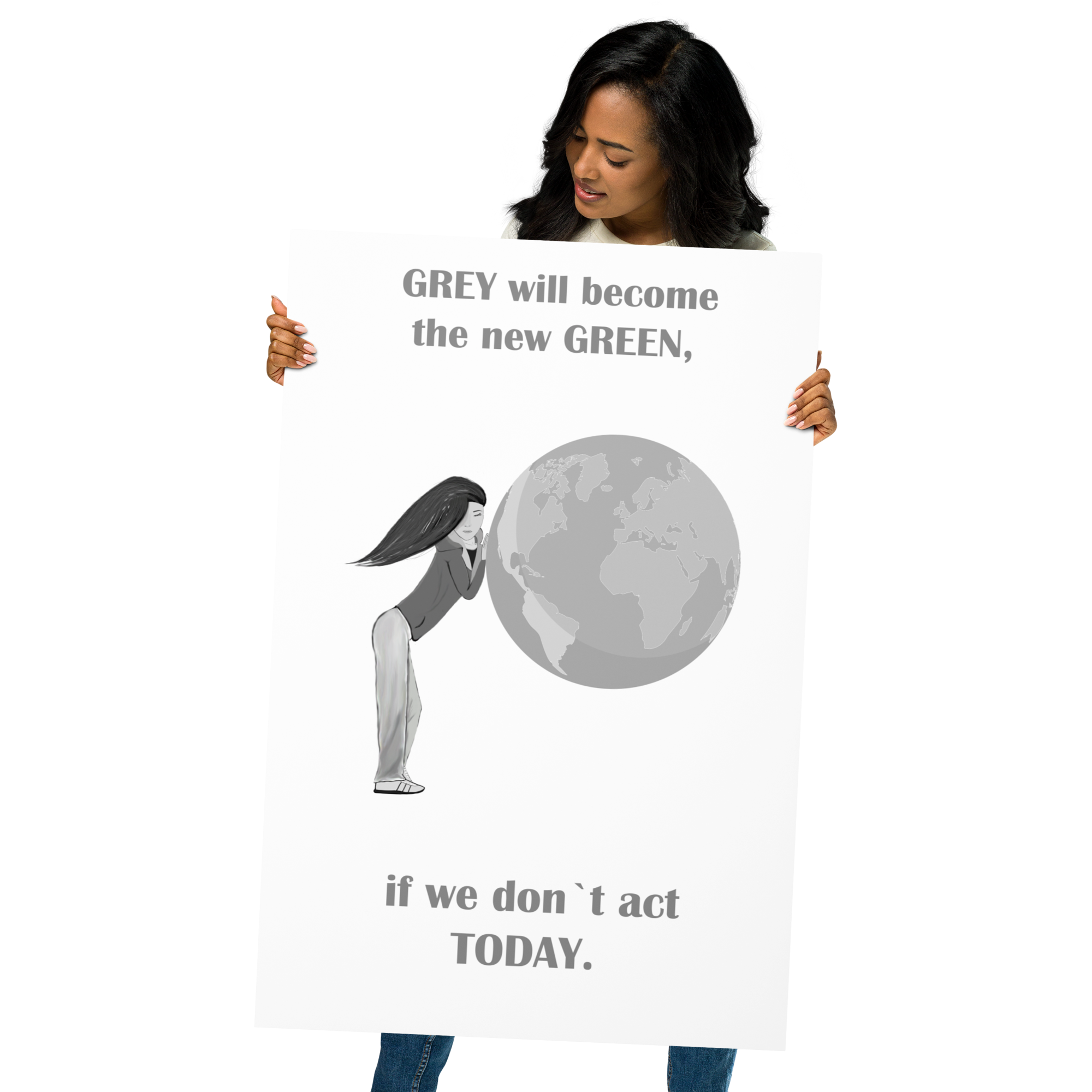 Rette die Erde Poster mit inspirierender Botschaft